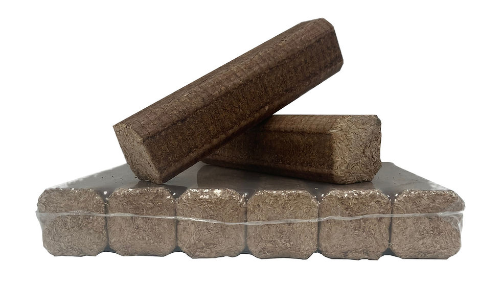 AMOS 16 X Coffee Logs Extra Hot Fire Recycled Eco-Friendly Carbon Neutral Solid Fuel Heat Logs For Wood Burners And Stoves