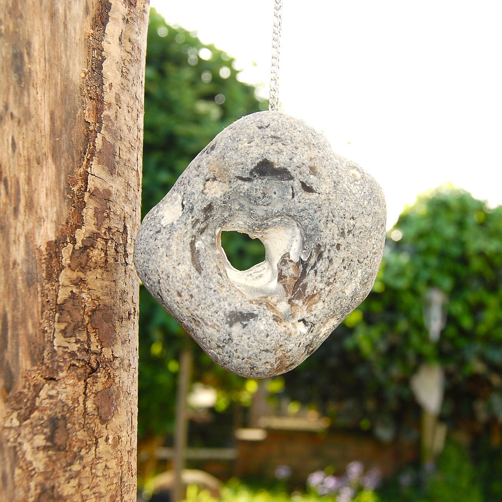 Thumbnail: Hanging Hag Stone with decorative chain