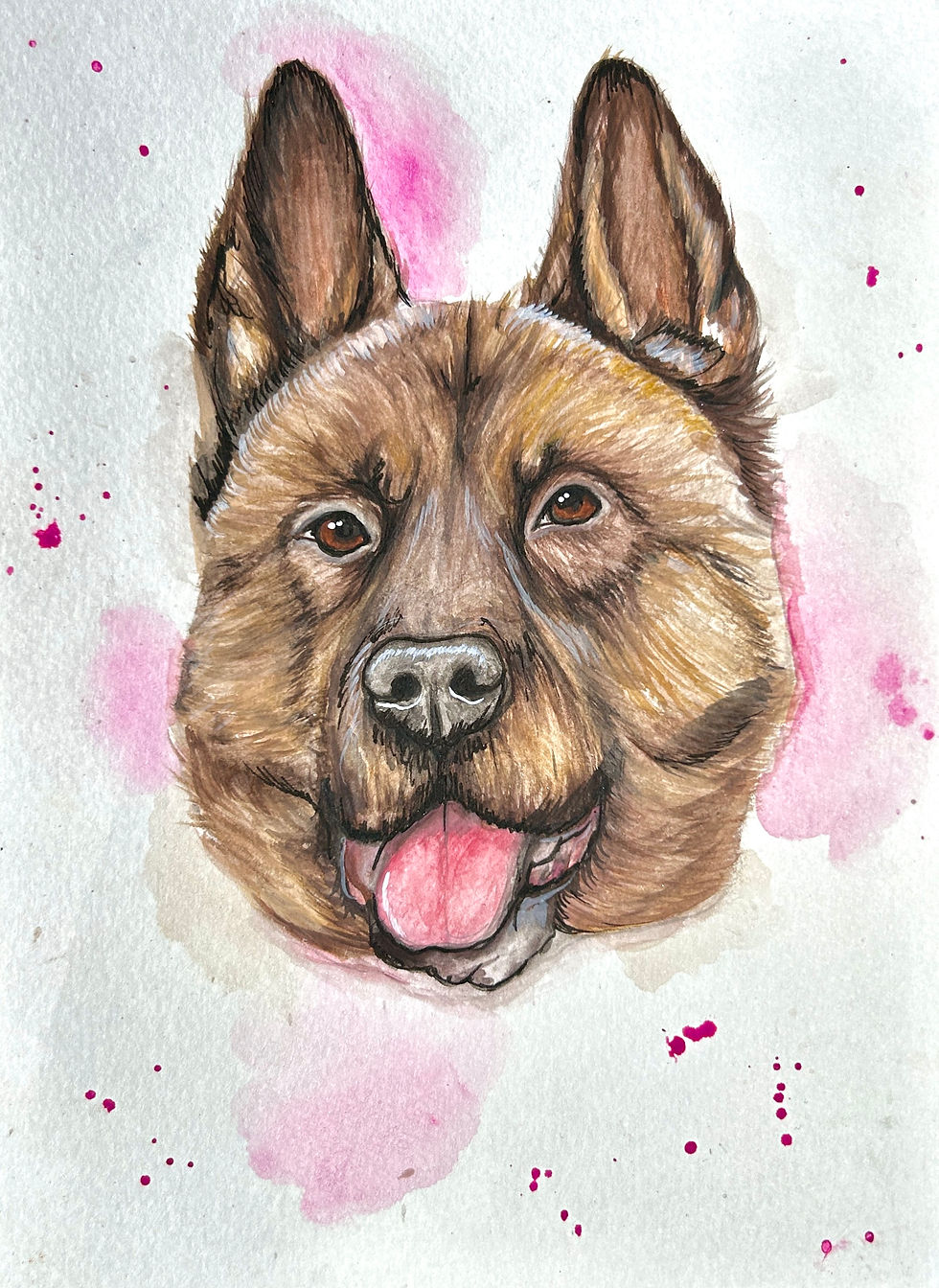 Thumbnail: Watercolour pet portrait 