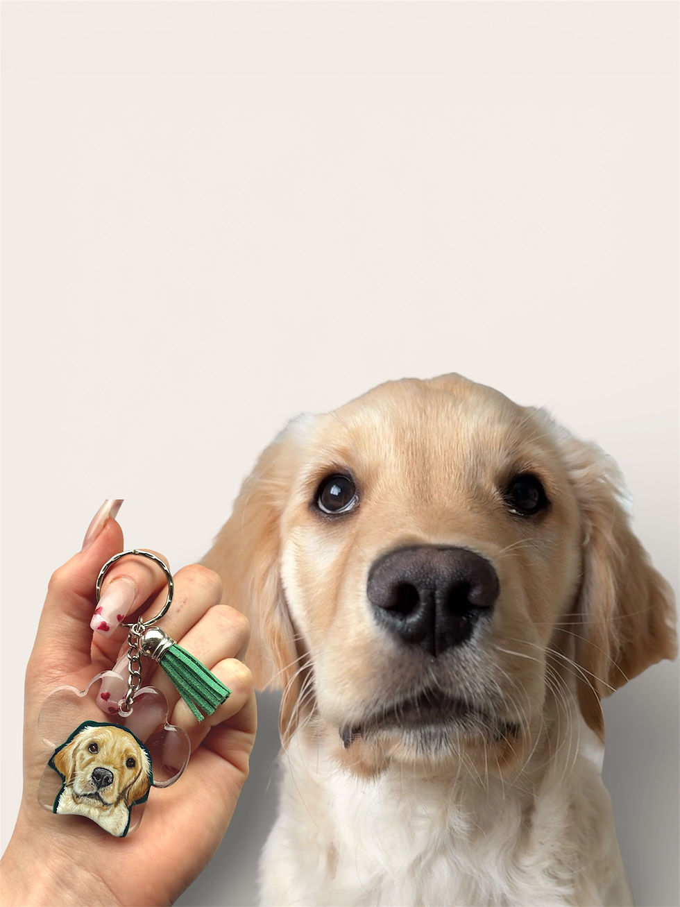 Thumbnail: Paw print keychain 
