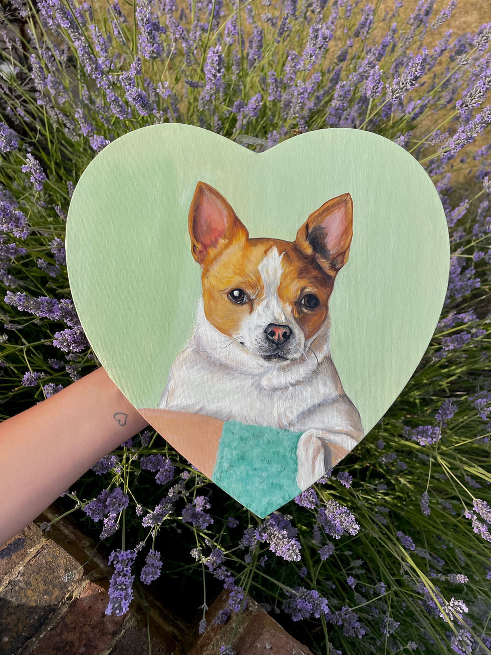 Thumbnail: 30cm heart canvas portrait 