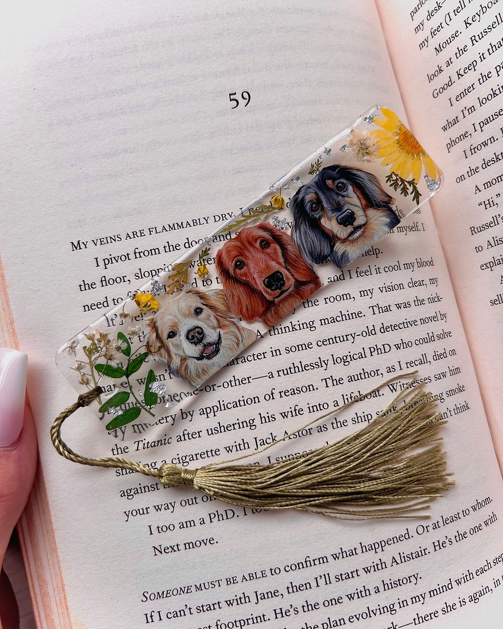 Thumbnail: Pet portrait bookmark 