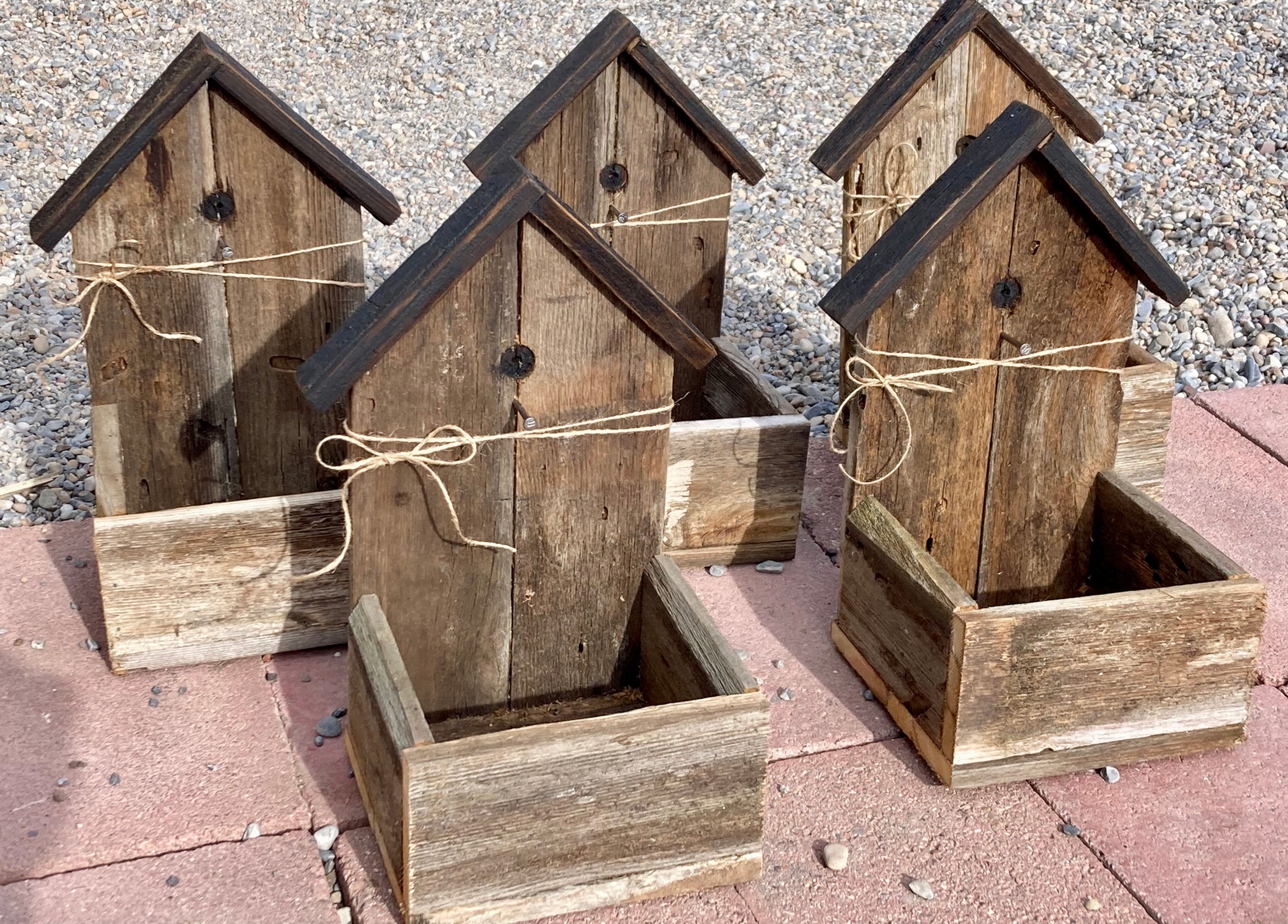 Rustic Birdhouse Planter