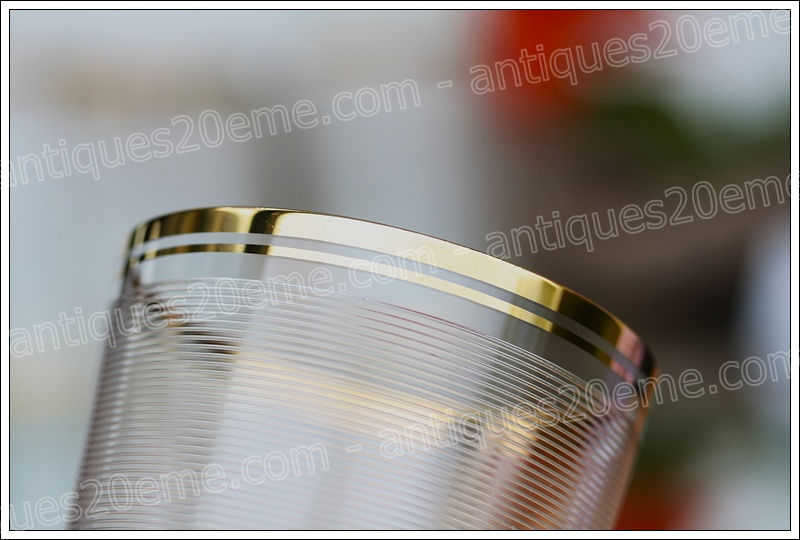 Antiques20ème, Verres à thé cristal de Baccarat modèle Harumi, Baccarat crystal tea glasses