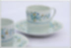 Tasses à café en porcelaine de Limoges Tharaud modèle Sylvia, Limoges Tharaud porcelain coffee cups