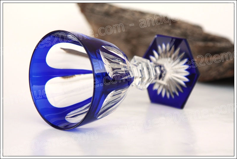 Antiques20ème, Verre à eau en cristal du service Baccarat Harcourt 1841, Baccarat crystal water glass