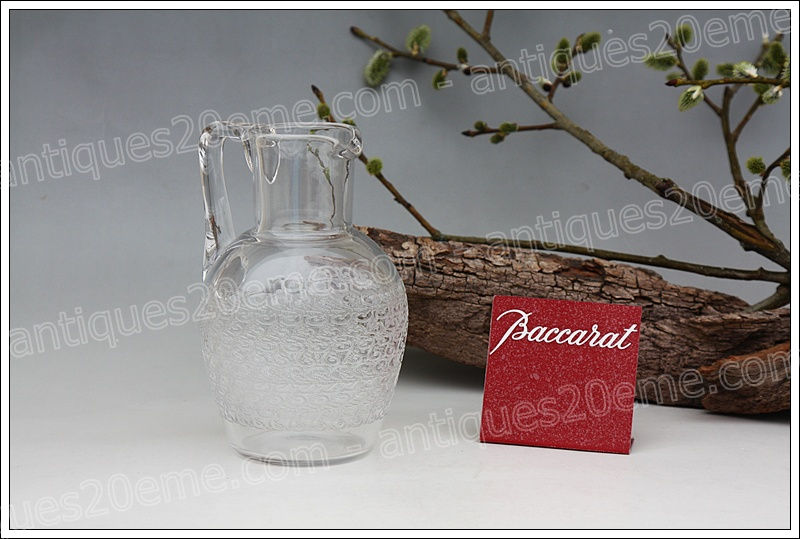 Antiques20ème, Petit broc piche en cristal de Baccarat Gouvieux, Baccarat crystal pitcher jug