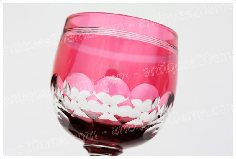 Antiques20ème, Verre à vin du Rhin cristal de Baccarat modèle 8470, Baccarat crystal Roemer glass