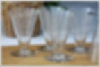 Antiques20ème, Verres à vin en cristal de Baccarat modèle Art Déco Lido, Baccarat crystal wine glasses