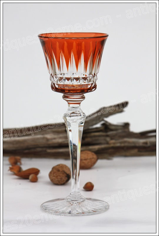 Verre à vin du Rhin en cristal du service modèle Buckingham, Baccarat crystal Roemer glass