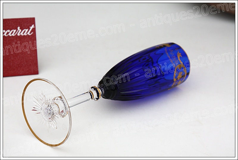 Antiques20ème, Flûte verre en cristal Baccarat modèle Imperator, Baccarat crystal Champagne glass flute
