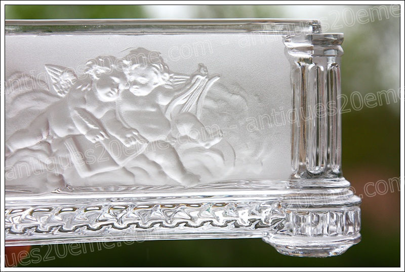 Antiques20ème, Boîte à bijoux en cristal du modèle Baccarat Rachel, Baccarat crystal jewelry box