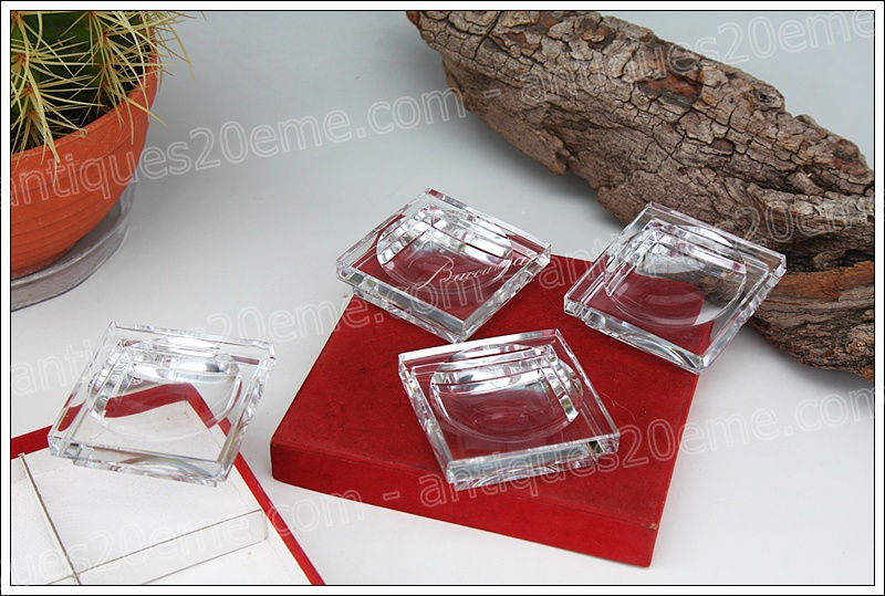 Antiques20ème, Coffret de beurriers en cristal de Baccarat Joséphine Baker, Baccarat crystal butter dishes box