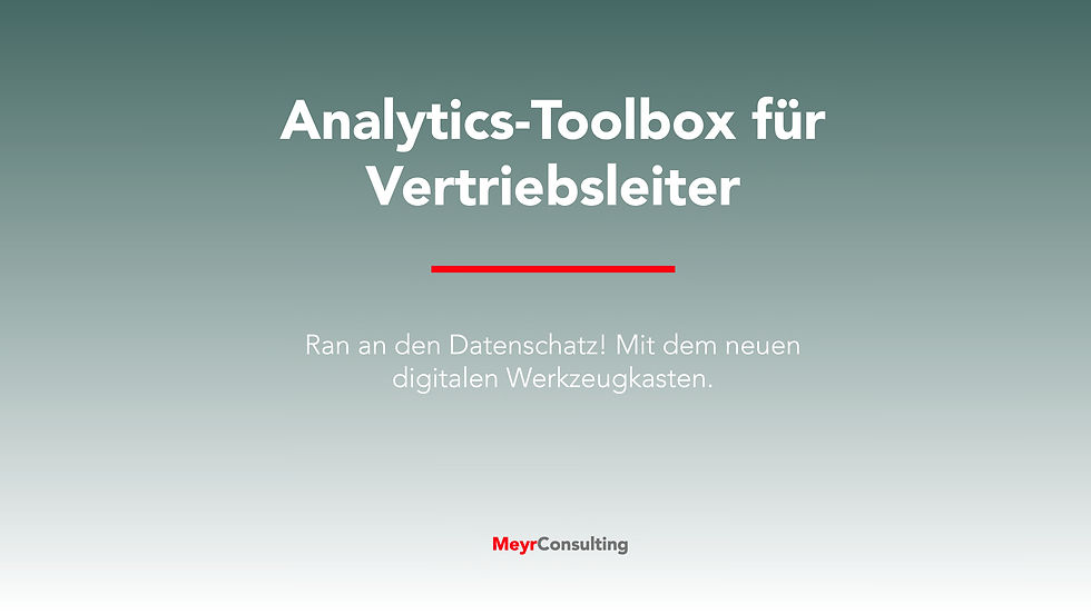 Analytics Toolbox für Vertriebsleiter