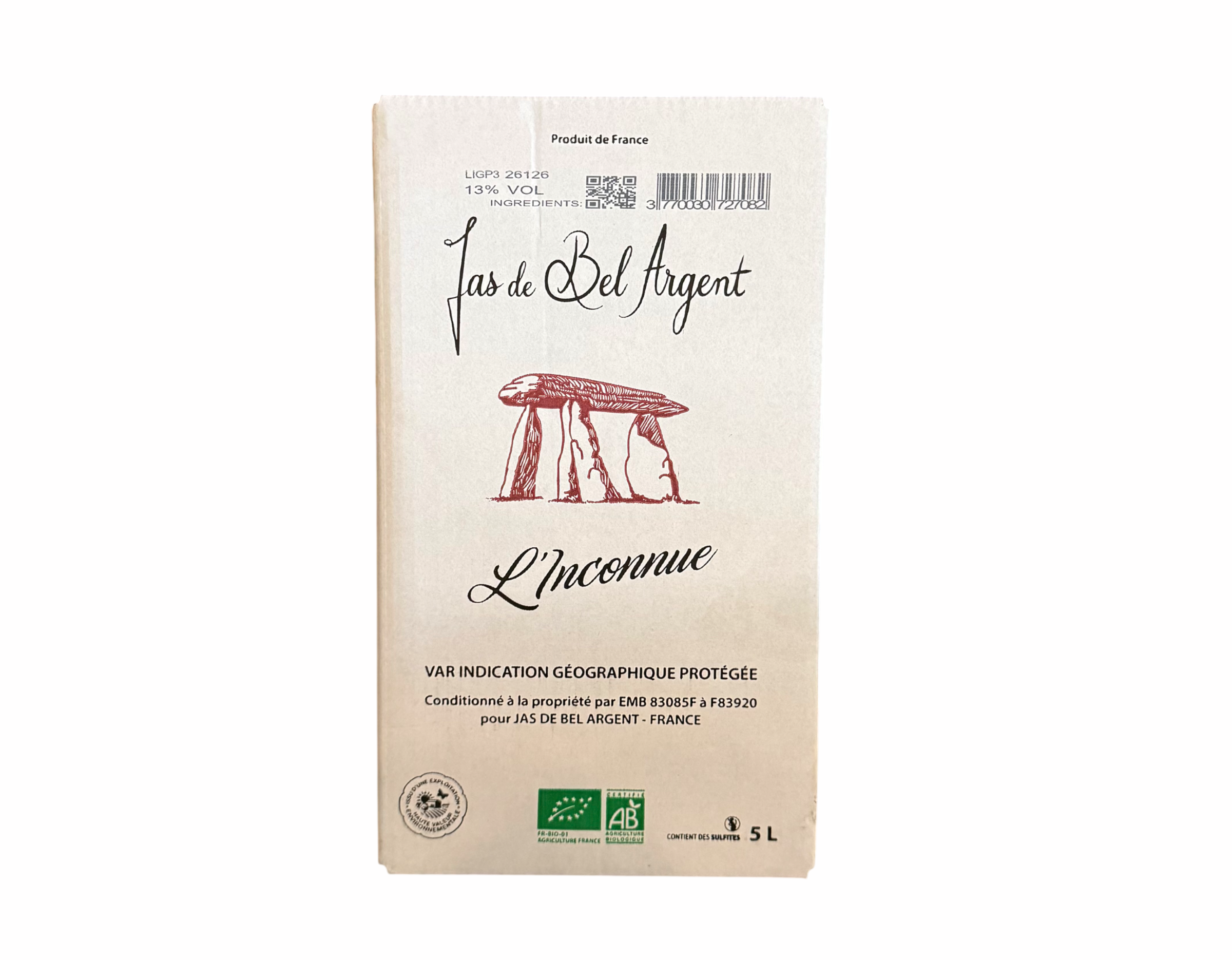 Cubi Jas De Bel Argent "L'Inconnue" IGP blanc Bio/HVE 13% vol