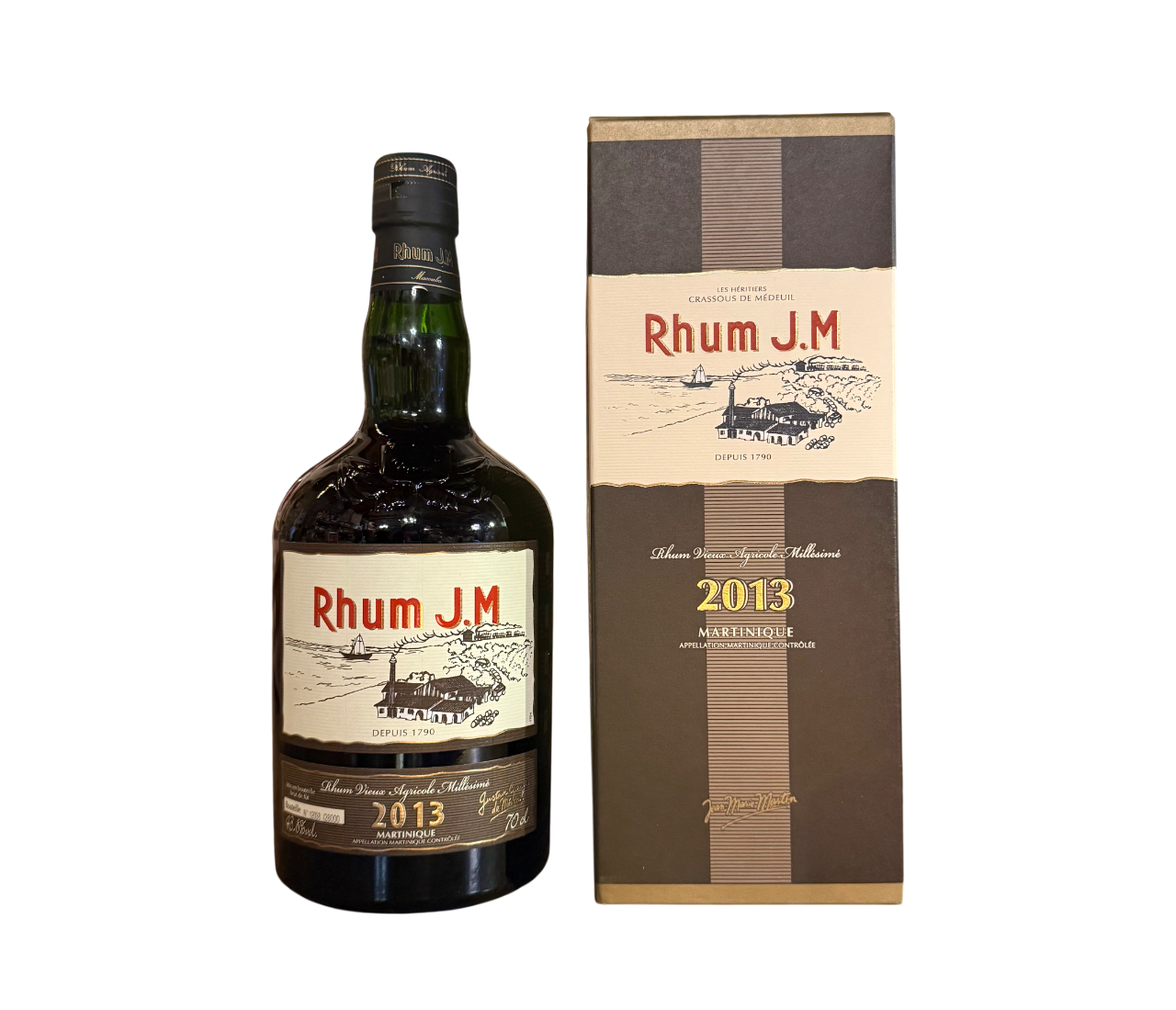 Rhum J.M Vieux Millésimee 2013 43,8% vol + Boite