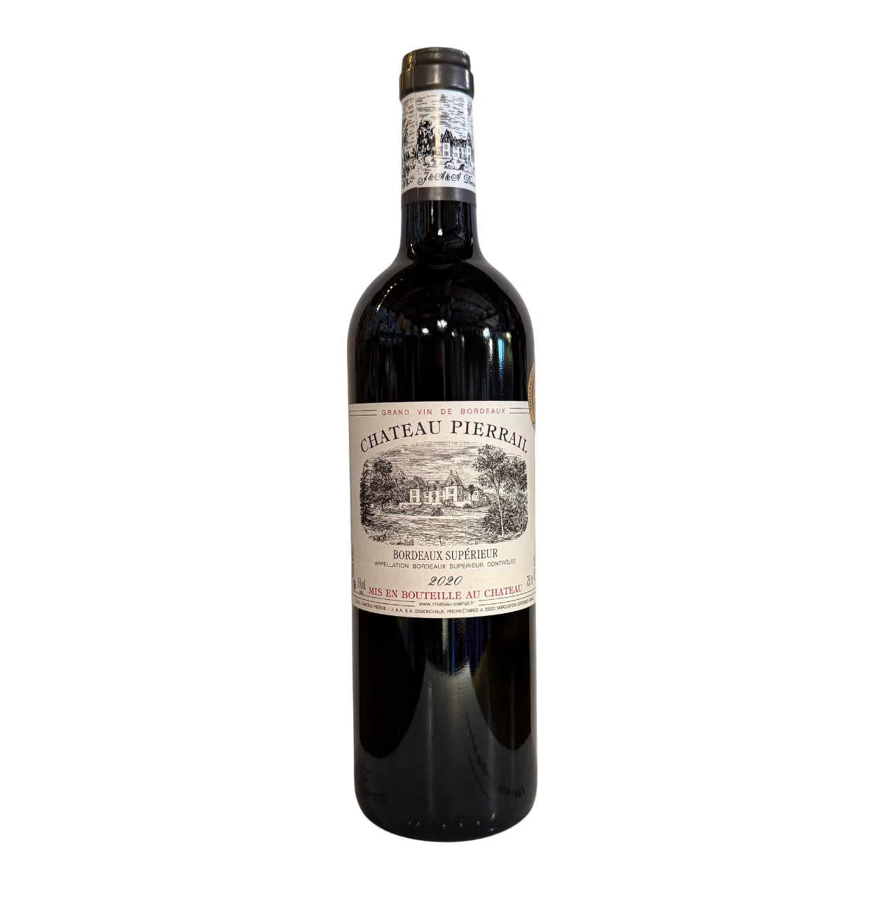 Château Pierrail Bordeaux Supérieur rouge 2020 15% vol HVE