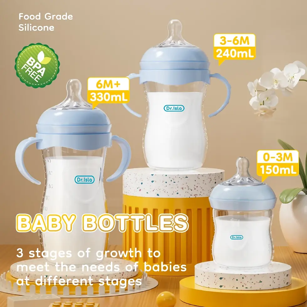 Thumbnail: Baby PP Bottle 150/240/330ML Newborn Baby Bottle with Handle Milk BottleFeeding 