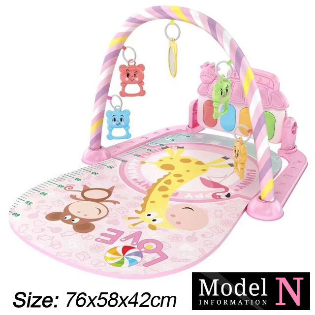 Thumbnail: Baby Fitness Stand Music Play Gym Activity Toys Newborn Piano Crawling Blanket P