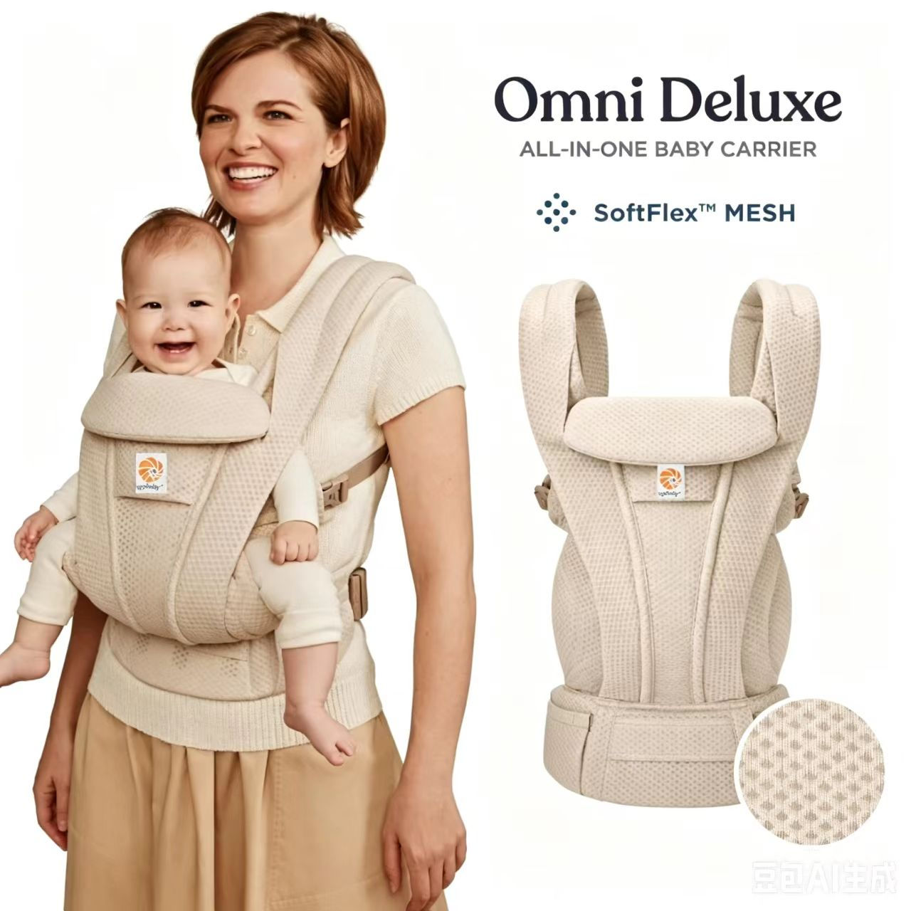 Omni Delux Baby Carrier Ergonomic Kid Kangaroo Infant All Positions Sling Wrap C