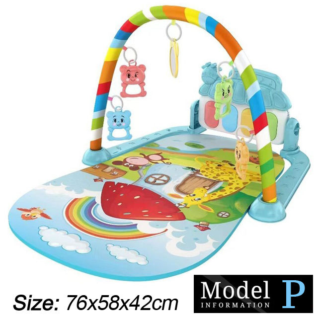 Thumbnail: Baby Fitness Stand Music Play Gym Activity Toys Newborn Piano Crawling Blanket P