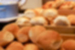 Bread rolls in bakery. Manchester slang and sayings