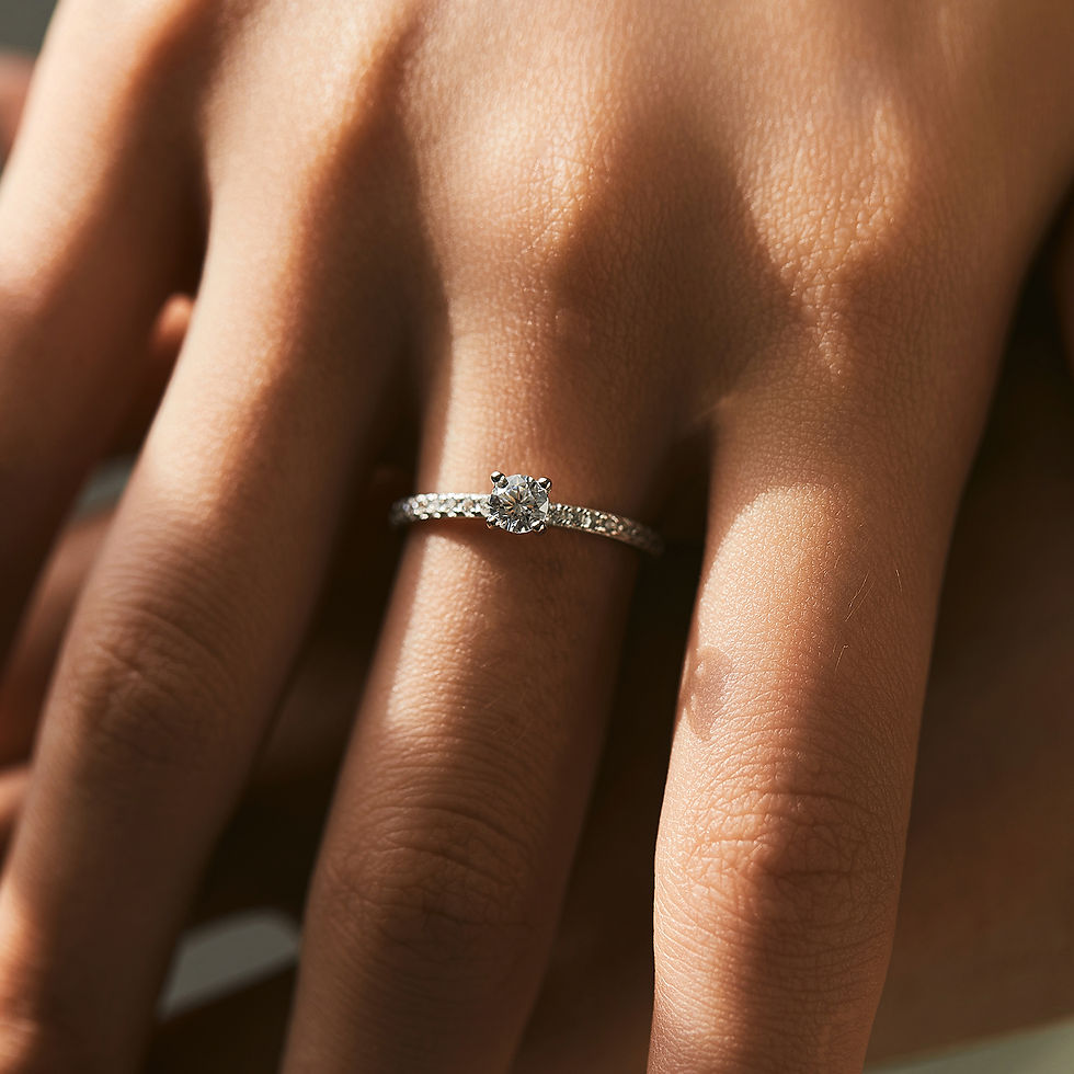 Thumbnail: MODIAN D Color Moissanite Ring Delicate Square 925 Sterling Silver Lab Diamond R