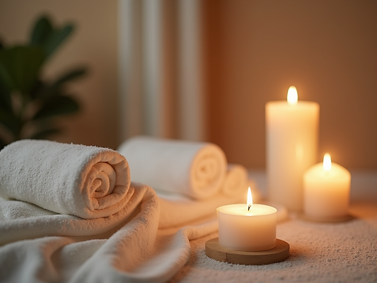 serene spa environment with scented candles and soft linens.png