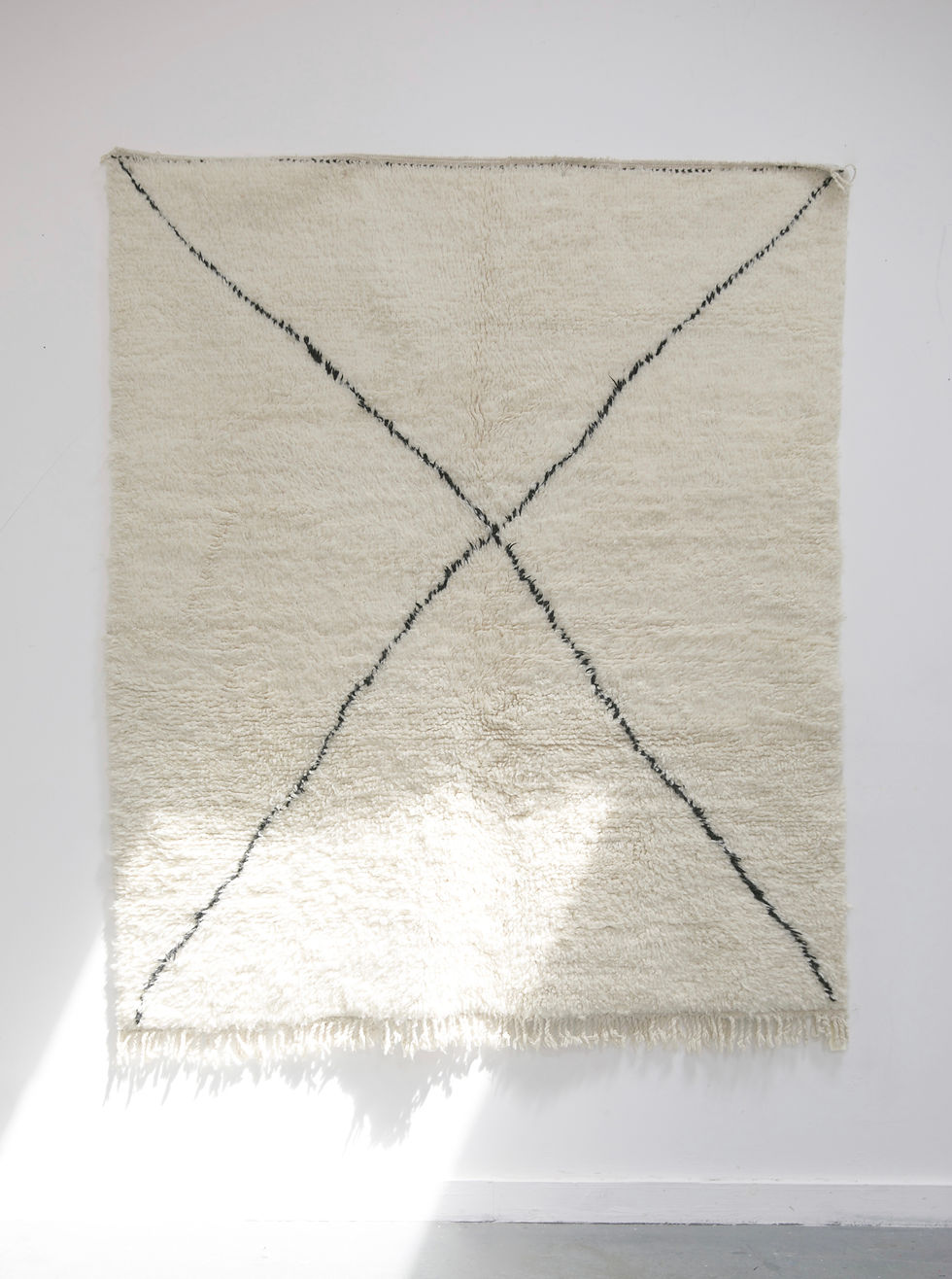 Tapis berbère losanges noir et blanc