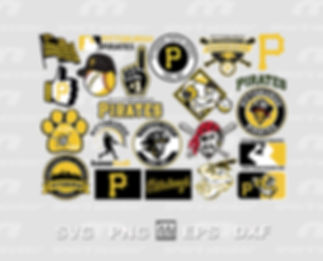 Pittsburgh Pirates MLB Team SVG Bundle | Baseball SVG & MLB Clipart