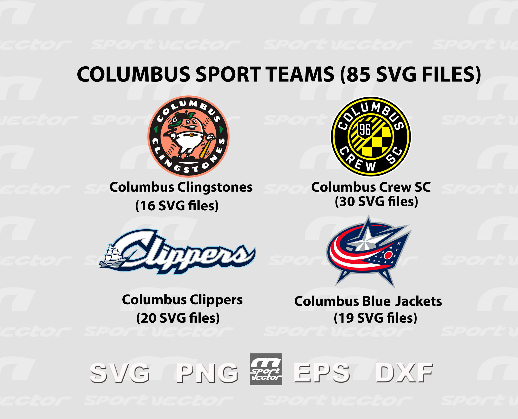 Columbus 85 SVG teams Bundle, Columbus sport teams 85 SVG files