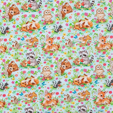 18" x 18" Adorable Baby Woodland Animals Pillowcase