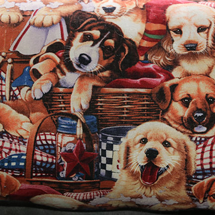 4th of July Puppies In Baskets Rectangular Pillow