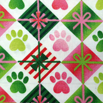 Paw Print Presants Christmas Rectangular Pillow