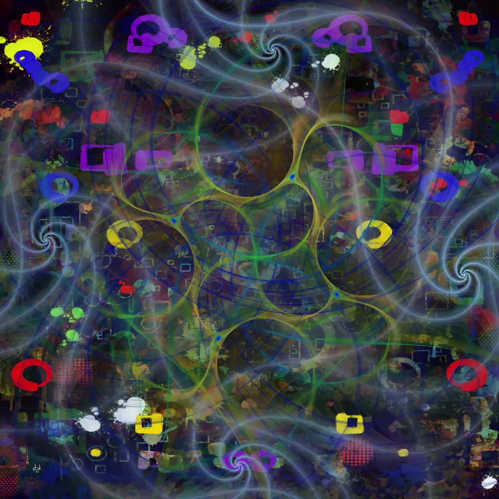 Fractal Manipulation created from 70,000 primitive shapes