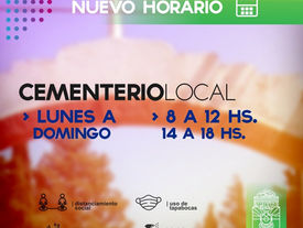 Nuevo horario del cementerio local