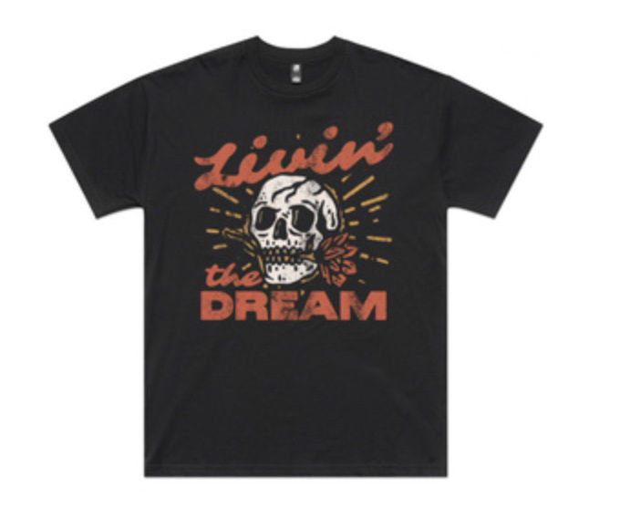 Livin the Dream Flat Lay Graphic Tee