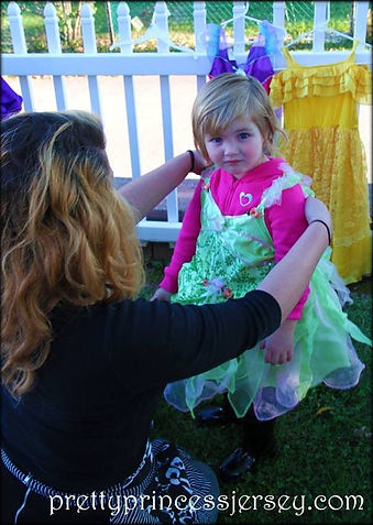 Dress-up clothing provided by PrettyPrincessJersey. Glam parties are a great idea for any little princess and their friends!