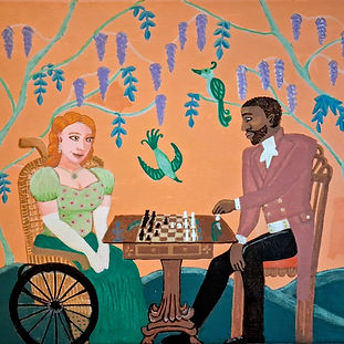 Lady and Gentleman Play Chess