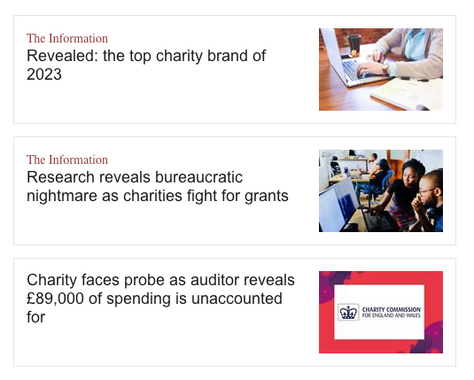 .....those bad charity headlines, or should that be bad headlines about charities? IDK, WDK 🤷