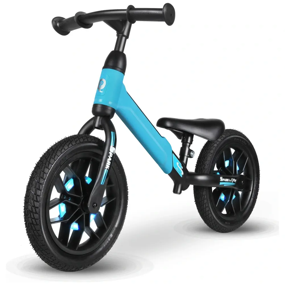 QPLAY SPARK BALANCE BIKE AIR GEL W/LED LIGHTS BLUE