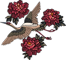 Embroidered Bird and Flowers