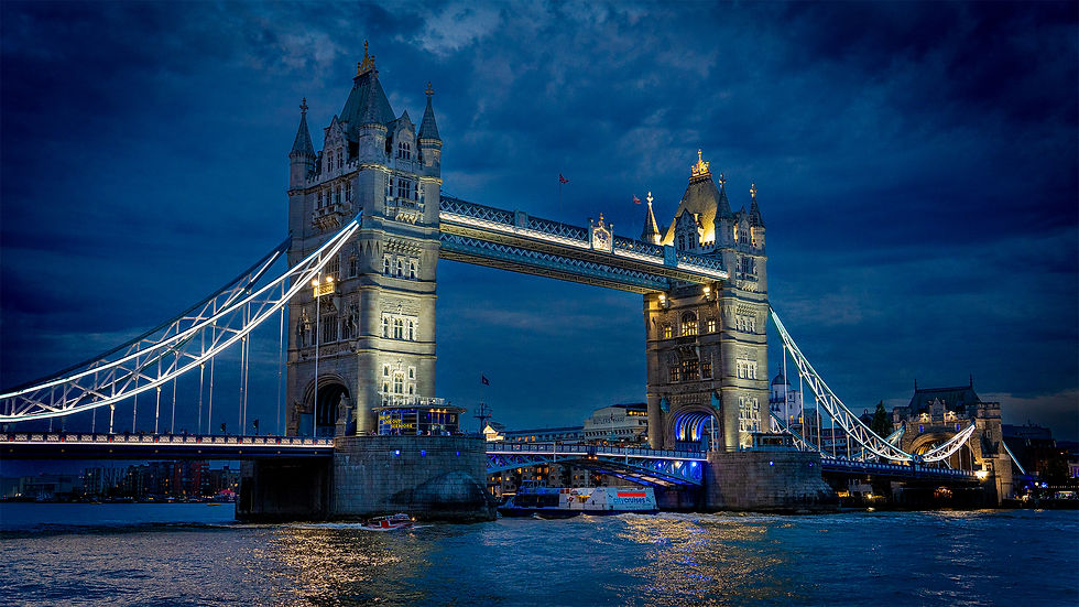 TOWER BRIDGE AT NIGHT by Mohinder Chana