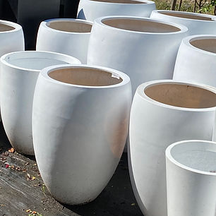 Fiberclay Plant Container White