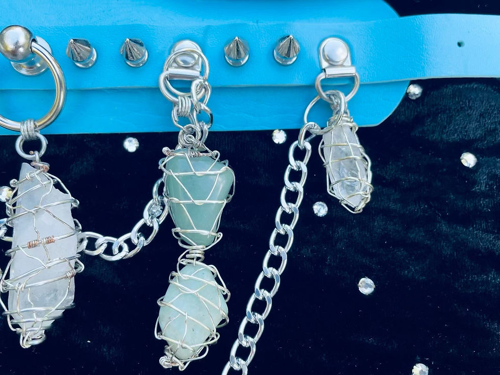 Thumbnail: Adventurine and Clear Quartz Crystal Studded Choker