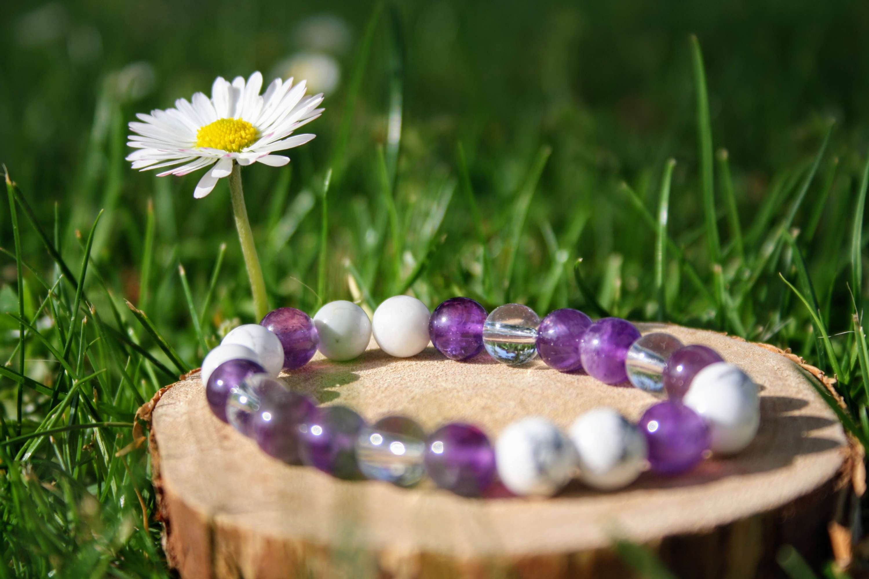 Edelsteinarmband "Kronenchakra"