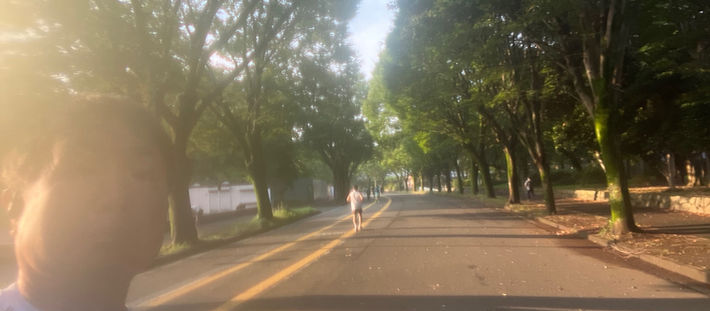 週末の佐竹選手（暑い中、２１ｋｍ頑張って走った編）