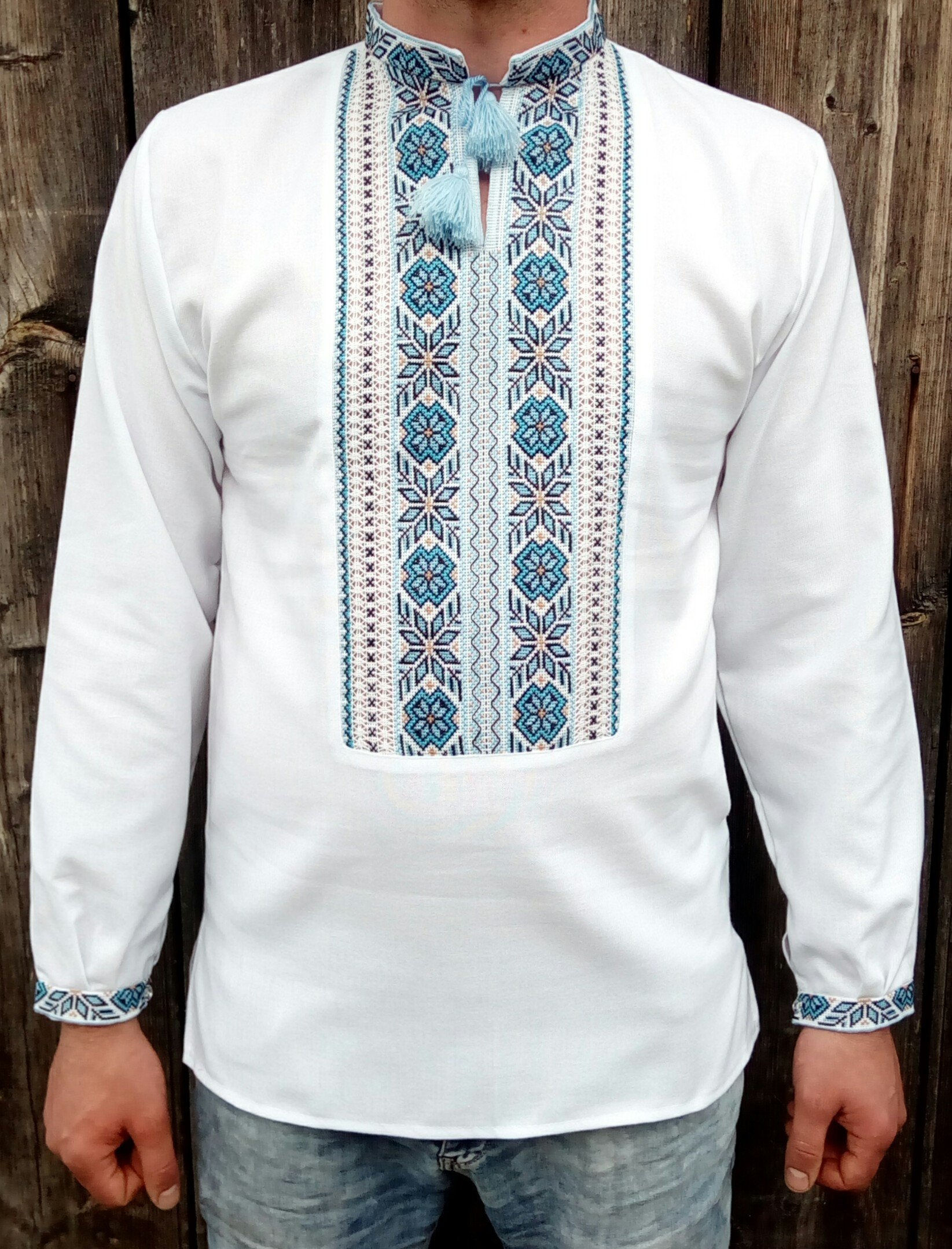 Вишиванка чоловіча на домотканому полотні  (Арт. 02088)