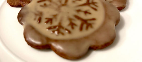 Frosted Molasses Ginger Cookies