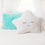 Thumbnail: Throw Pillow Aqua Teal and white